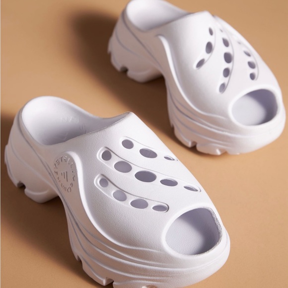 ADIDAS By STELLA MCCARTNEY White Clogs - Women’s Size 9 - New In Box - Picture 1 of 10